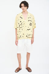 Jacquemus Yellow & Black La Chemise Jean Printed Shirt