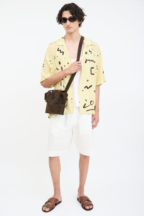 Jacquemus Yellow & Black La Chemise Jean Printed Shirt