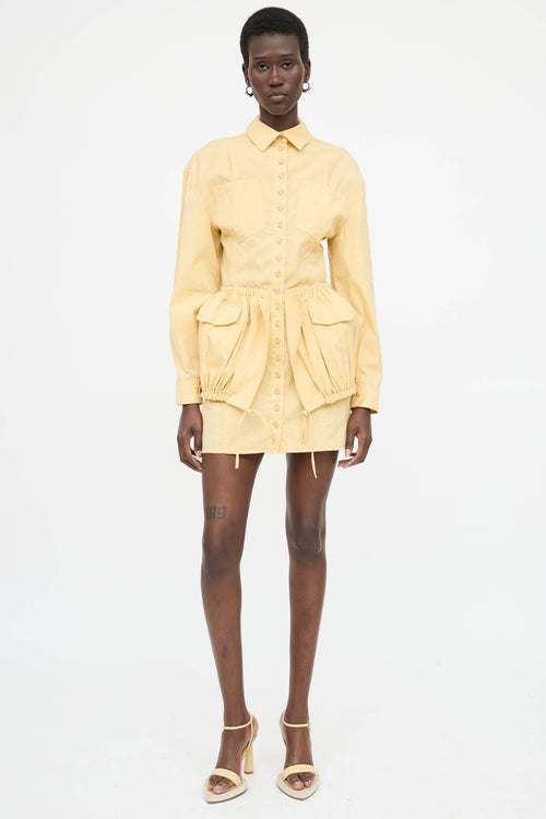 Jacquemus La Robe Cueilette Drawstring Dress