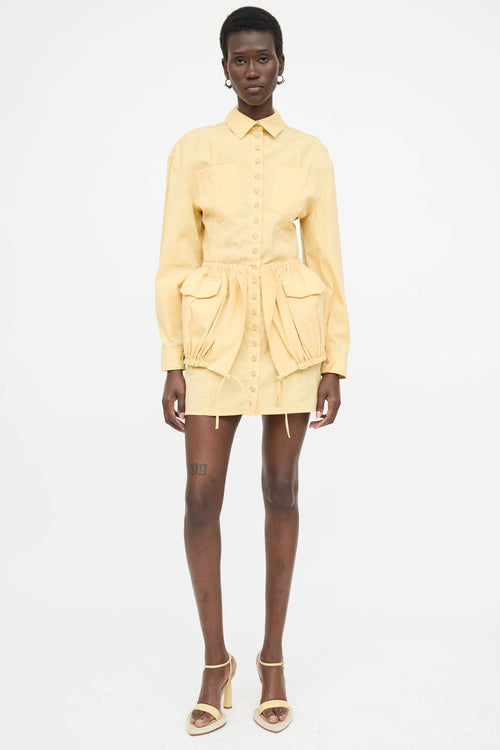 Jacquemus La Robe Cueilette Drawstring Dress