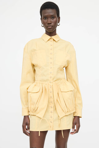 Jacquemus La Robe Cueilette Drawstring Dress