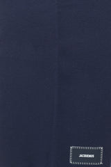 Jacquemus Navy Wool Label Logo Fringe Scarf