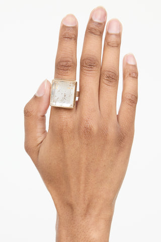Jamie JosephSterling Silver 14K Yellow Gold Quartz Ring