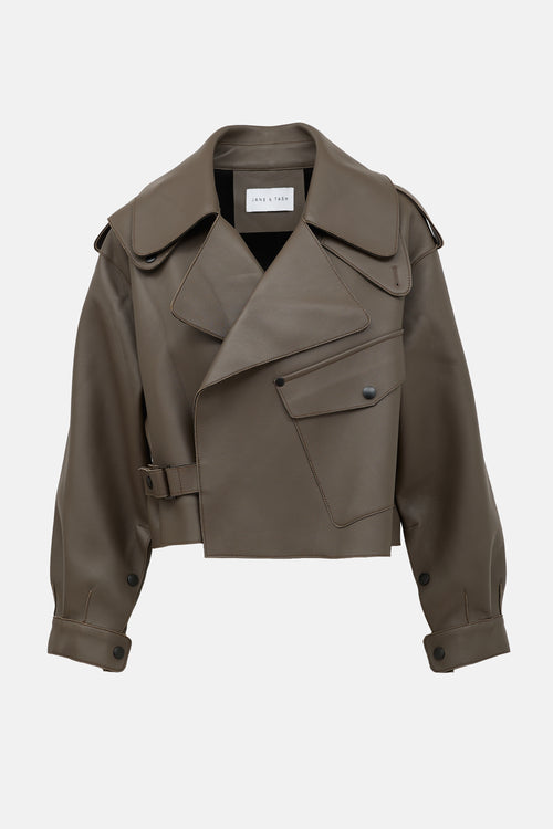 Jane & Tash Oversized Leather Jacket