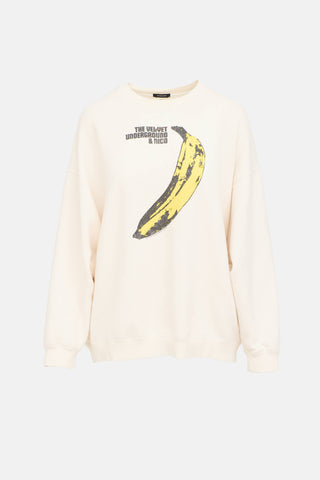 R13 Velvet Underground Print Sweatshirt