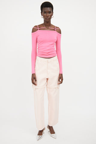 Jacquemus Pink Convertible Cargo Trouser