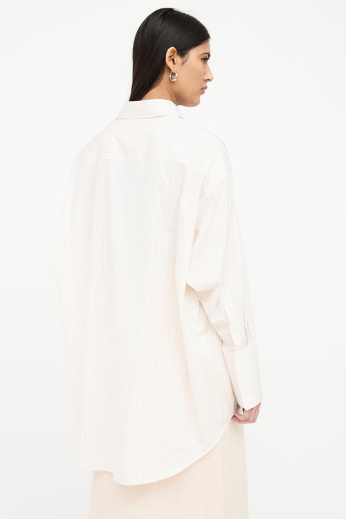 AMI Paris Striped Oversized Button Up Shirt