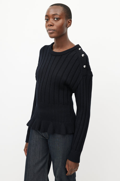 Jason Wu Black & Silver Knit Sweater