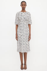 Jason Wu Silk Printed Fringe Dress