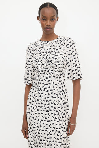 Jason Wu Silk Printed Fringe Dress