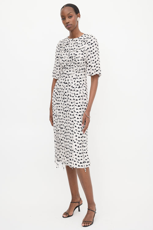Jason Wu Silk Printed Fringe Dress