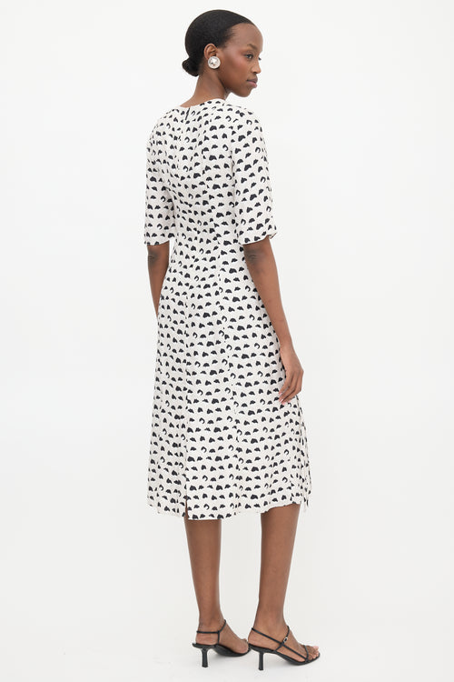 Jason Wu Silk Printed Fringe Dress