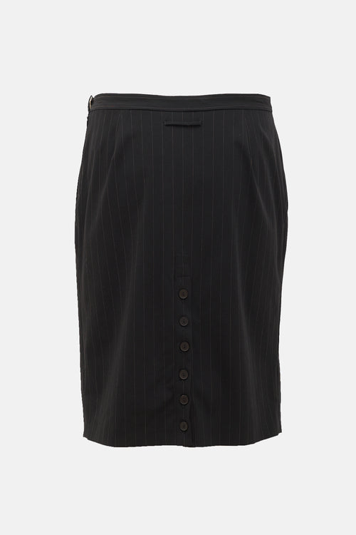 Jean Paul Gaultier 1990s Pinstripe Skirt