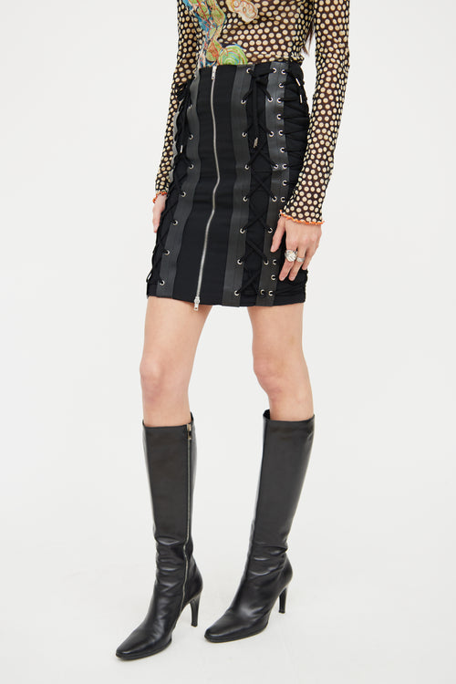 Jean Paul Gaultier Black Corset & Zip Skirt