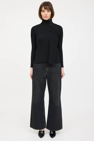Jean Paul Gaultier Wool Knit Asymmetrical Sweater