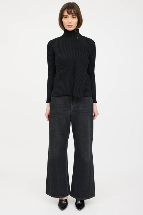Jean Paul Gaultier Wool Knit Asymmetrical Sweater