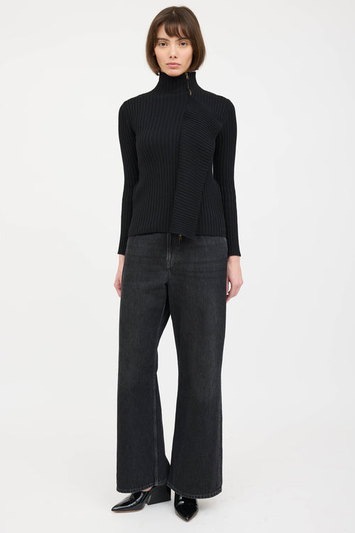 Jean Paul Gaultier Wool Knit Asymmetrical Sweater