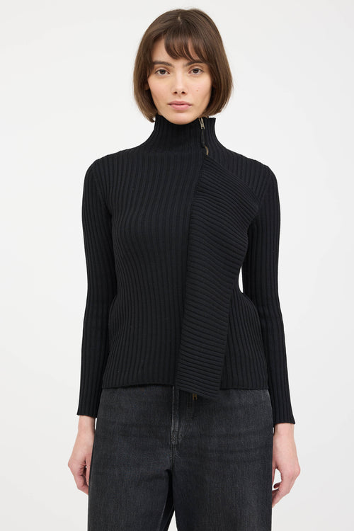 Jean Paul Gaultier Wool Knit Asymmetrical Sweater