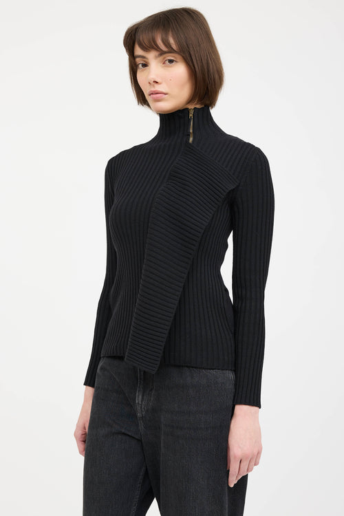 Jean Paul Gaultier Wool Knit Asymmetrical Sweater