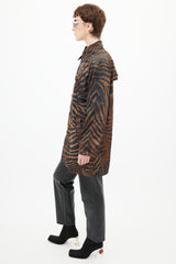 Jean Paul Gaultier Brown & Black Print Nylon Trench Coat