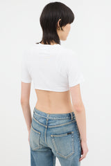 Jean Paul Gaultier Embroidered Logo Cropped T-Shirt