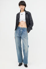 Jean Paul Gaultier Embroidered Logo Cropped T-Shirt