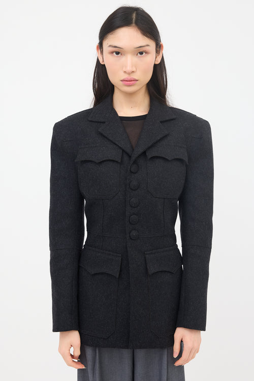 Jean Paul Gaultier Felted Wool Cyber  Jacket