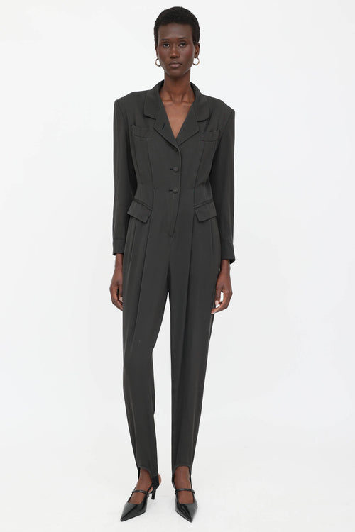 Jean Paul Gaultier Pleated Stirrup Jumpsuit
