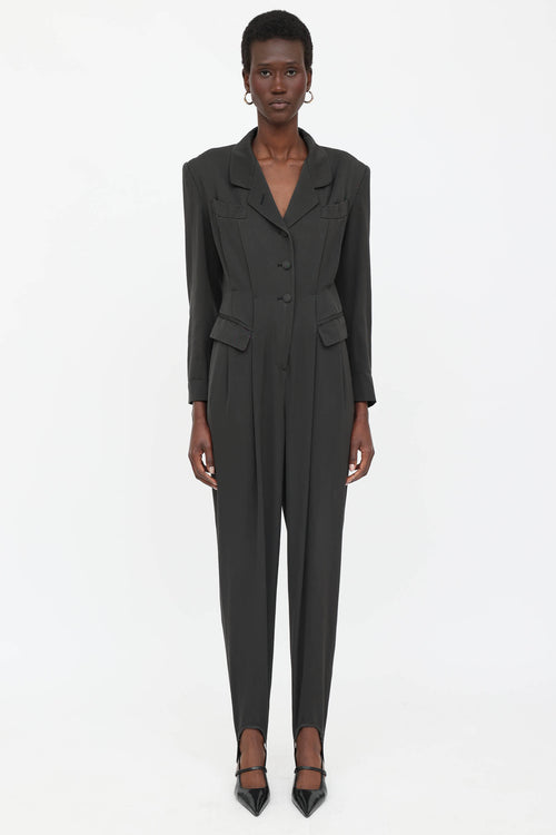 Jean Paul Gaultier Pleated Stirrup Jumpsuit