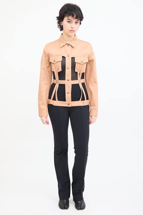 Jean Paul Gaultier Junior Brown Corset Cage Jacket