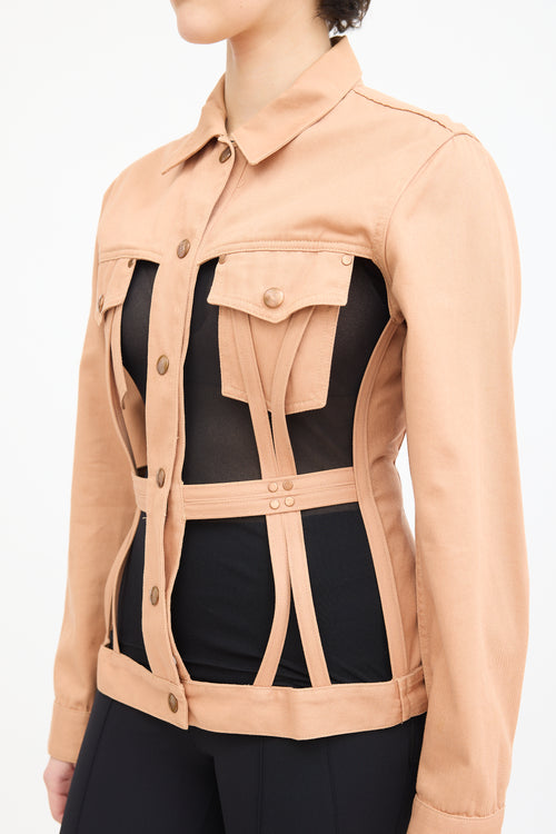 Jean Paul Gaultier Junior Brown Corset Cage Jacket