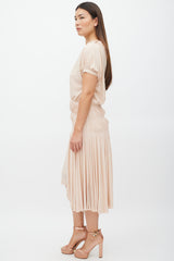 Jean Paul Gaultier Pink Gathered Asymmetrical Dress