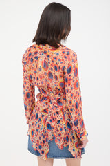 Jean Paul Gaultier Spring 2004 Silk Printed Blouse