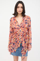 Jean Paul Gaultier Spring 2004 Silk Printed Blouse