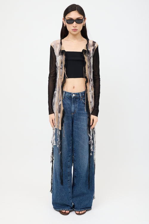 Jean Paul Gaultier Vintage Mesh Fringe Top