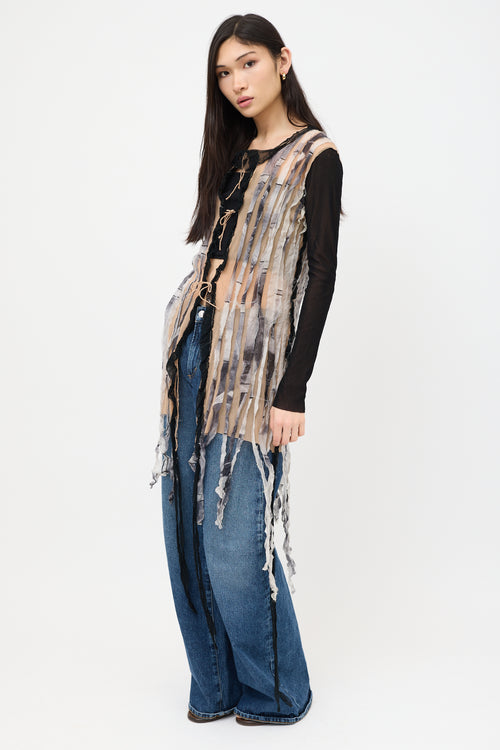 Jean Paul Gaultier Vintage Mesh Fringe Top