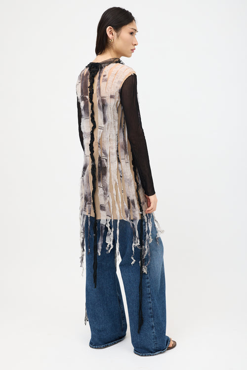 Jean Paul Gaultier Vintage Mesh Fringe Top