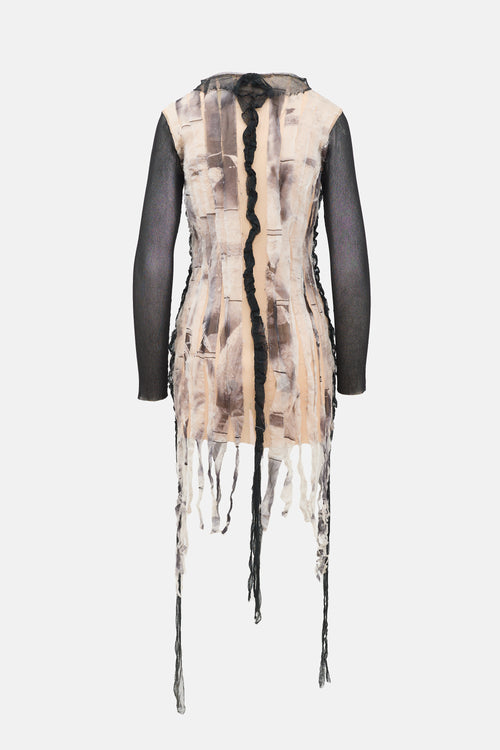 Jean Paul Gaultier SS 2002 Mesh Fringe Top