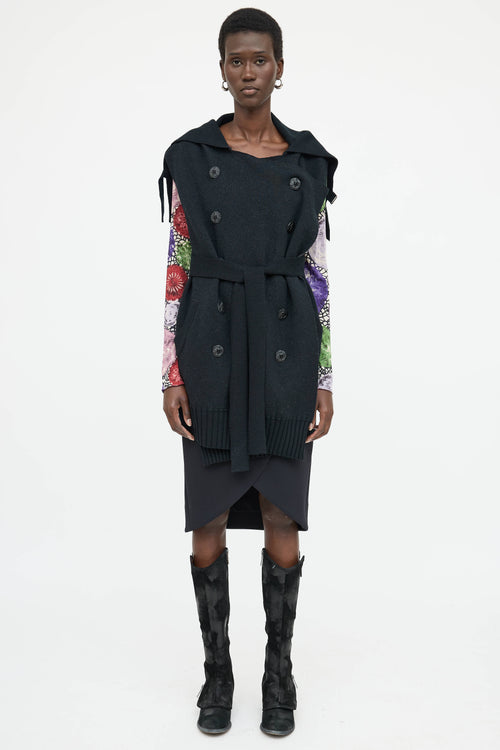Jean Paul Gaultier Wool Knit Double Breasted Vest