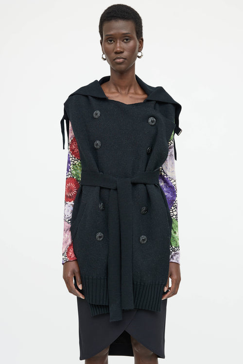 Jean Paul Gaultier Wool Knit Double Breasted Vest