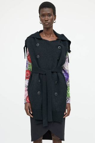 Jean Paul Gaultier Wool Knit Double Breasted Vest