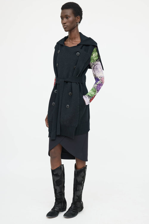 Jean Paul Gaultier Wool Knit Double Breasted Vest