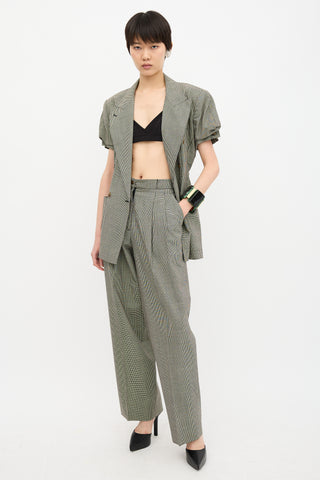 Jean Paul Gaultier 1980's Check Pleated Trouser