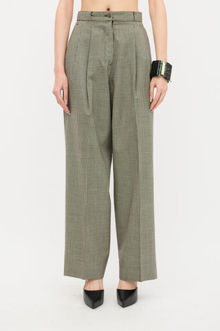 Jean Paul Gaultier 1980's Check Pleated Trouser