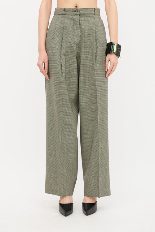 Jean Paul Gaultier 1980's Check Pleated Trouser