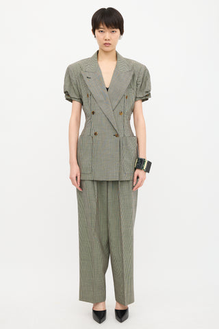 Jean Paul Gaultier 1980's Short Sleeve Check Jacket