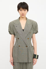 Jean Paul Gaultier 1980's Short Sleeve Check Jacket