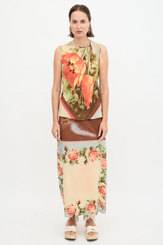 Jean Paul Gaultier 2000s Silk Floral Blouse