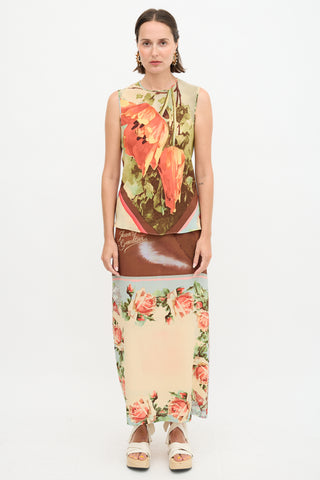 Jean Paul Gaultier 2000s Silk Floral Blouse