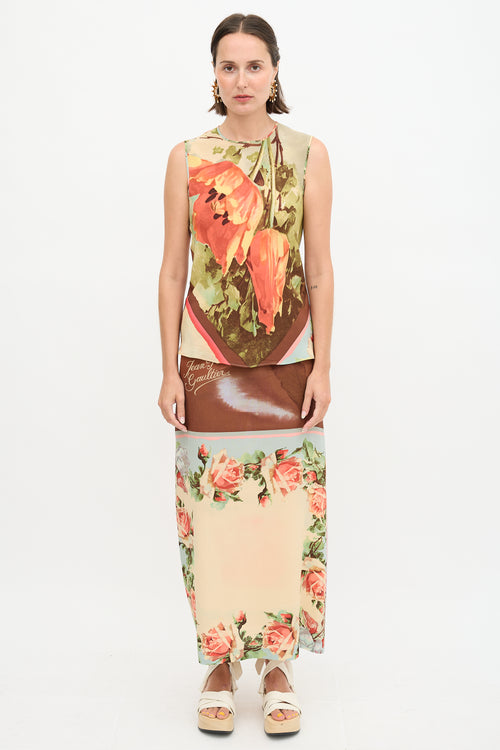 Jean Paul Gaultier 2000s Silk Floral Blouse